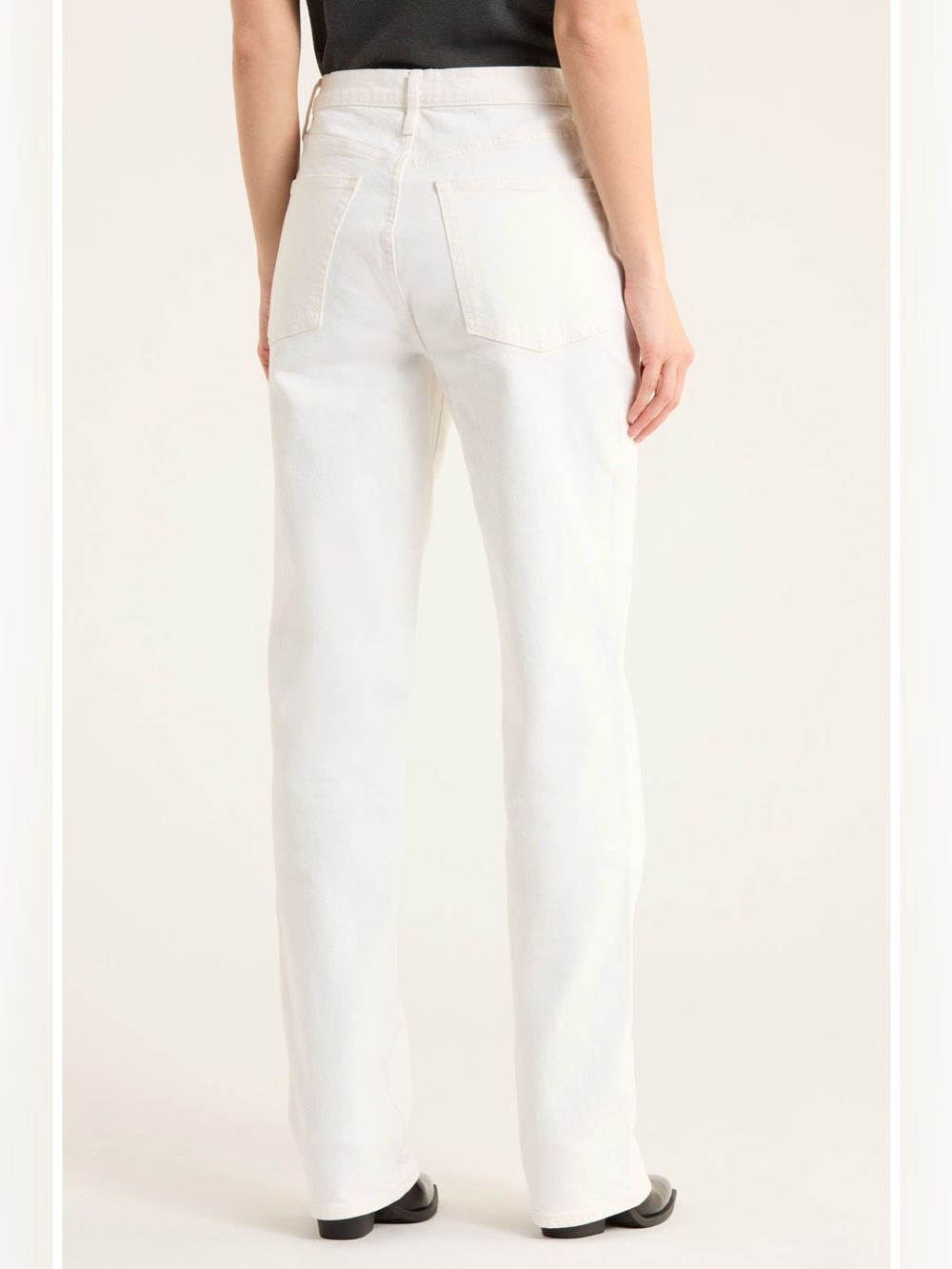 NWT Buck Mason Rider High Waist Straight Leg Twill Jeans Size 24 Natural/White - Picture 2 of 11